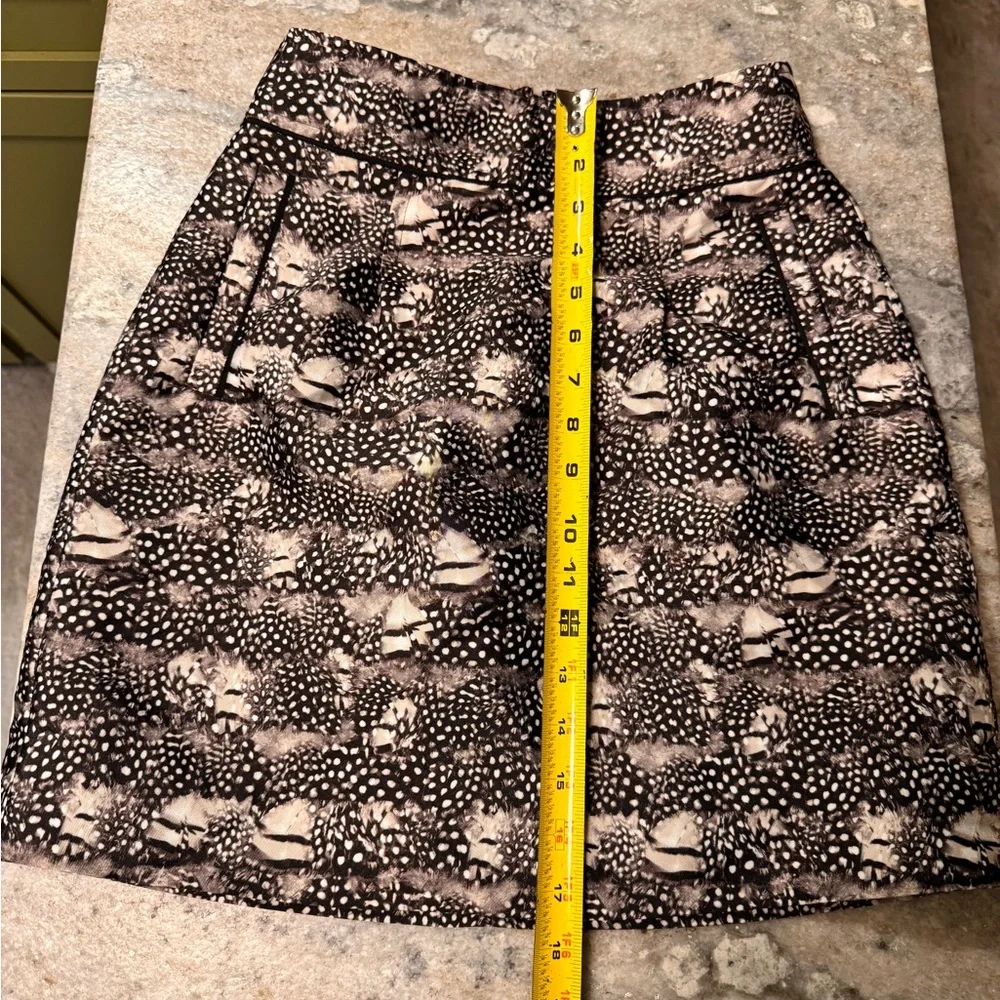 J. Crew Black and White Patterned Mini Skirt